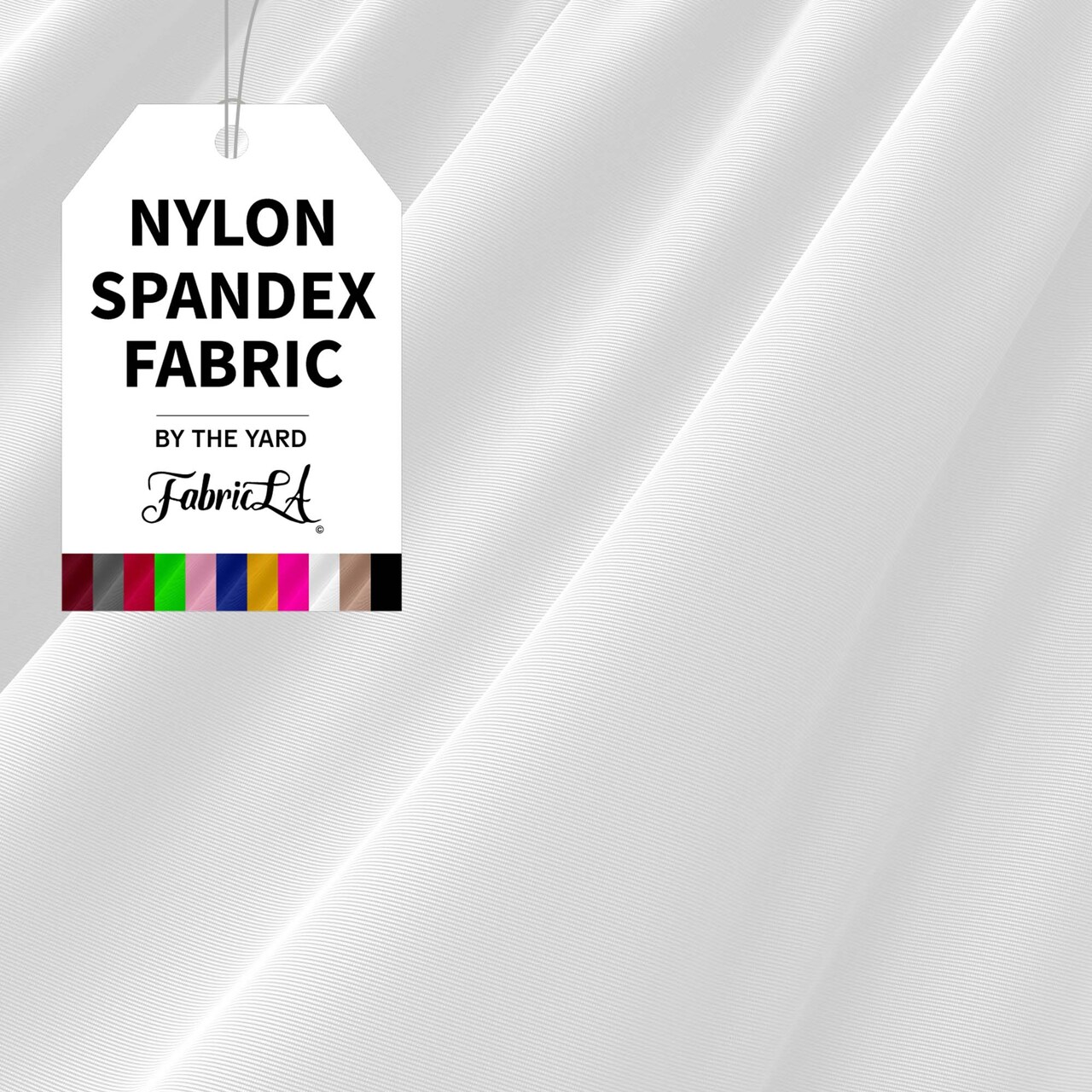 FabricLA | Nylon Spandex | 4 Way Stretch | Swimwear Tricot Fabric | White
